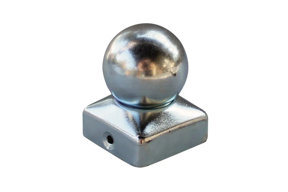 Decorative Ball Post Cap with Square Base